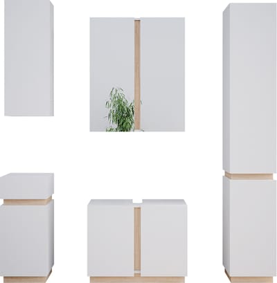 Vicco Gloria Badkamermeubelset – 5 delen Wit