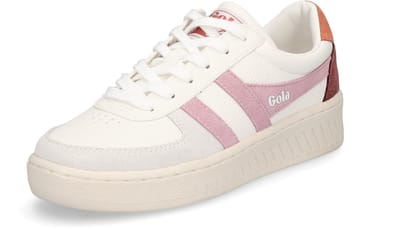 Gola damessneaker Grandslam Trident wit roze