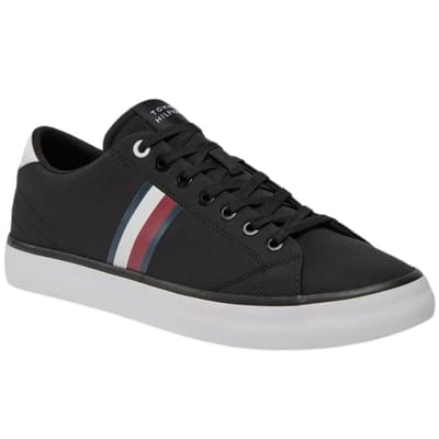 Buty sportowe męskie Tommy Hilfiger Hi Vulc Low Stripes Mesh czarne r. 43 43 zwart