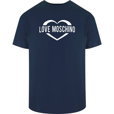 Love Moschino Love Logo Marineblauw T-shirt