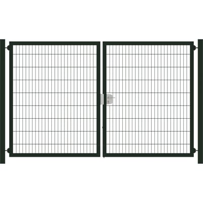 Intergard Metalen Tuinpoort dubbelstaafmatten dubbel 203cm hoog 450cm breed