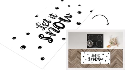 Keukenloper - Loper keuken - Kerst - Quotes - Sneeuw - Let it snow - Spreuken - 120x50 cm - Keukenloper vinyl