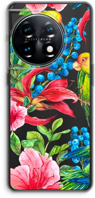 Case Company® - Hoesje geschikt voor OnePlus 11 hoesje - Papegaaien - Soft Cover Telefoonhoesje - Bescherming aan alle Kanten en Schermrand
