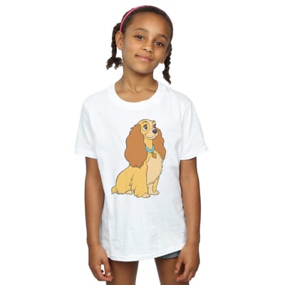 Disney Meisjes Lady And The Tramp Lady Spaghetti Hart Katoenen T-Shirt (Wit)