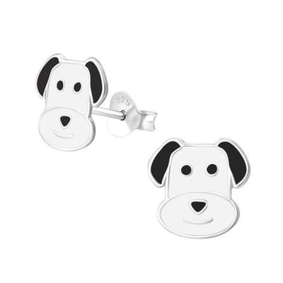 Amanto Kids Oorbellen Chilin - 925 Zilver E-Coating - Hondje - ∅9mm