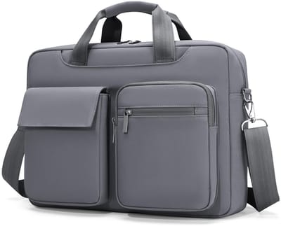KZQ Zakelijke Laptop Tas Voor Dames En Heren Van Oxford Stof - Lichtgewicht Design Geschikt Voor 14 Inch Laptop - Handtas Voor Werk En Onderweg - Donkergrijs