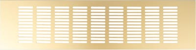 Ventilatierooster goud 400 x 80 mm - aluminium luchtrooster voor kast, deur en vloer - modern meubelrooster