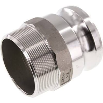 Camlock DN 75 (3'') Koppeling RvsR 3'' met buitendraad Type F MIL-C-27487