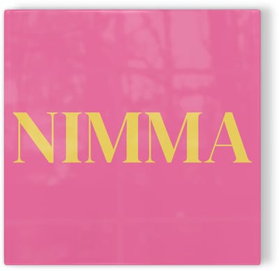 Tegeltje Nijmegen Nimma - roze geel - tegeltje stad - tegeltje met tekst