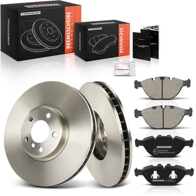 Frankberg 2x remschijven 4x remblokken vooras voor BMW X5 E53 46L 48L