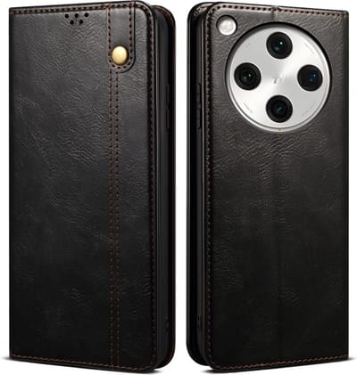 Coverup Hoesje - Geschikt voor OPPO Find X8 Pro Hoesje - Coverup Premium Classic Book Case - Zwart