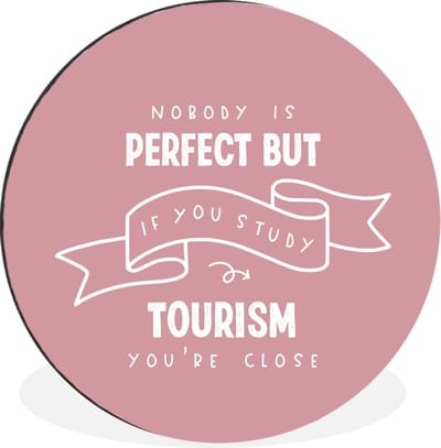 WallCircle - Wandcirkel - Muurcirkel - Tourism - Studenten - Leren - Quotes - Aluminium - Dibond - 30x30 cm - Binnen en Buiten