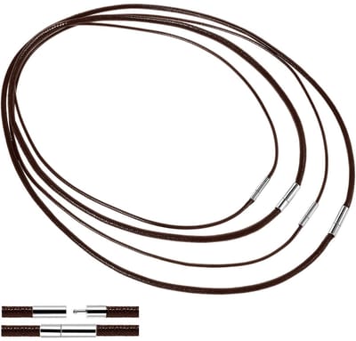 NTH products- Leren Banden - 4 Stuks - Gevlochten Armband/Halsband - Doe-het-zelf Halsketting - Unisex - Eenvoudig Ontwerp