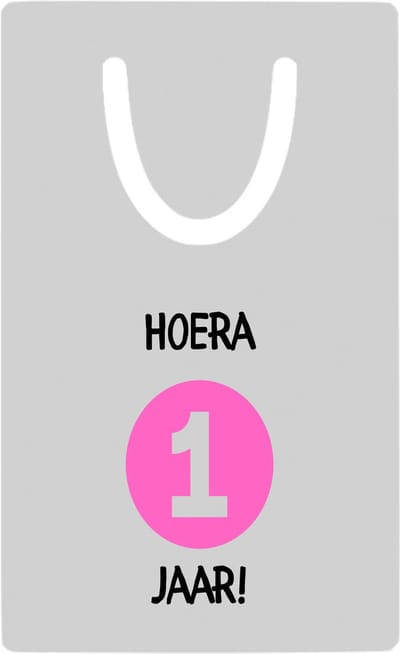 Hacebo® - Hoera 1 jaar metalen boekenlegger - Verjaardag - Jarigen - Verjaardagscadeau - baby - Happy birthday Bladwijzer boekenleggers - 7.6 cm x 5cm