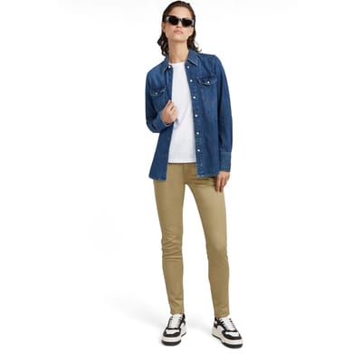 G-Star Weld High Skinny Chino Fresh Army Green Taglia: W23L30 | Pantaloni chino Outlet | Donna | Verde