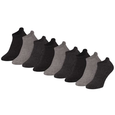 Morethansocks - Sneaker sportsokken - Unisex - Multi-Zwart - 9-Pack - Maat 36 t/m 47 - Sokken heren - Sokken dames - Sportsokken