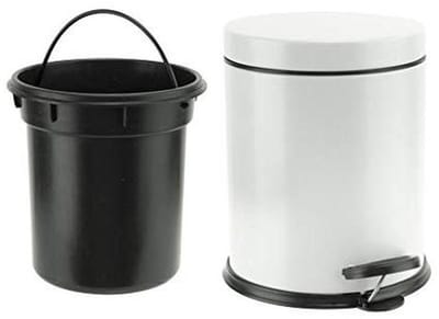 Pedal Bin - Afvalemmer Keuken - Afval Scheiden - Zachte Sluiting - 5 Liter - Wit