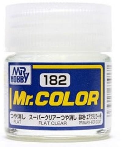 Gunze Mr. Hobby C-182 - Mr. Color 10 ml Flat Clear - Lacquer Modelbouwverf