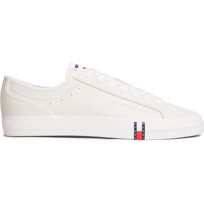 Tommy Hilfiger Archive Flag Stripe Leather Trainers Ecru Größe: 40 | Trainers Outlet | Herren | Braun