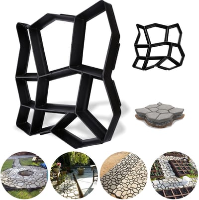 2pcs Herbruikbare tuinpad mal kunststof – Voor beton tuinpaden en buitenruimtes, bestand tegen weersinvloeden