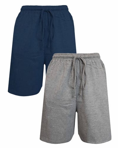 Paul Hopkins Heren Bermuda Short Duo set, kleur grijs en donker blauw KBH2116J-XL