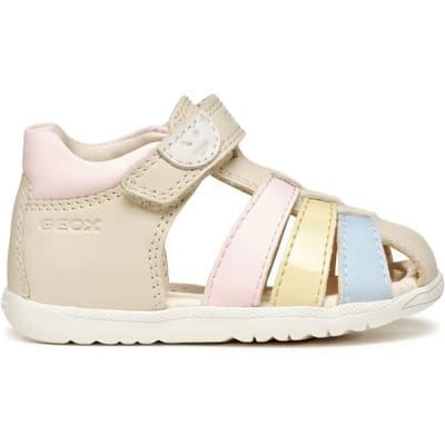 GEOX SANDAL MACCHIA DREUMES Sandalen - LICHT IVOORKLEURIG/LICHTGEEL - Maat 22