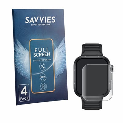 Savvies - Screenprotector voor Huawei Watch Fit 5 Pro - Folie Beschermfolie transparant volledig dekking 4 Stuks