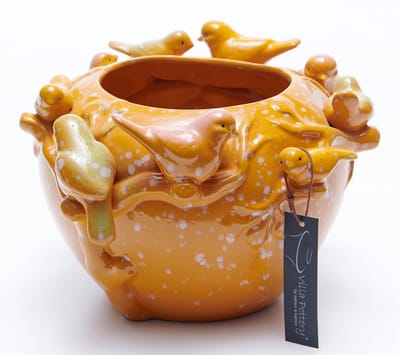 Vaas - Villa Pottery - Decoratie - Woondecoratie - porselein - waterdicht - Chico 1_3 Orange
