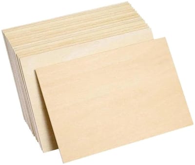 Houten Blokken - Lindehout Knutselplaten - Doe-het-zelf Projecten - Glad en Geurloos - 15 Stuks - Natuurlijk Hout
