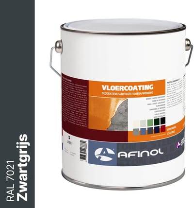 Afinol Vloercoating Zwartgrijs (RAL 7021) 5 liter