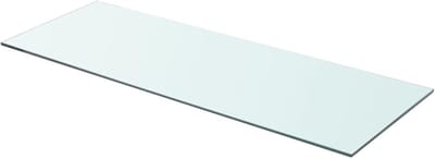 Glazen Wandrek - Wandplank Houder - Decoratief Ophangen - Gehard Glas - 80x30 cm - Transparant