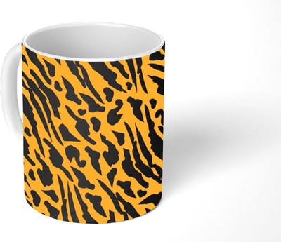 Mok - Koffiemok - Patronen - Huid - Tijgerprint - Mokken - 350 ML - Beker - Koffiemokken - Theemok