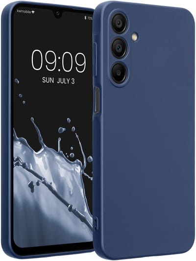 kwmobile metallic telefoonhoesje van TPU - geschikt voor Samsung Galaxy A16 5G - Flexible case voor smartphone - In metallic blauw