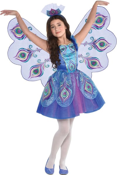 Amscan Verkleedset Pauw Meisjes Polyester Blauw/paars Maat 116