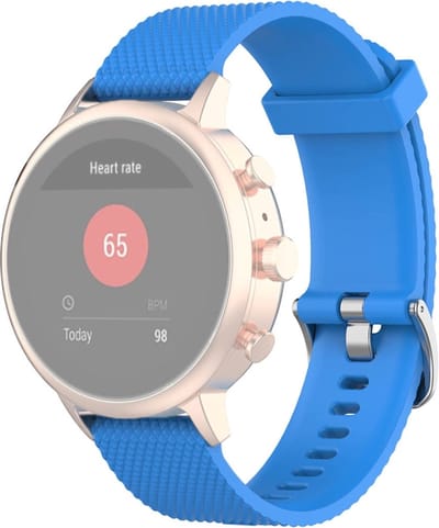 Siliconen bandje - geschikt voor Fossil Gen 5E / Gen 6 / Fossil Female modellen - blauw
