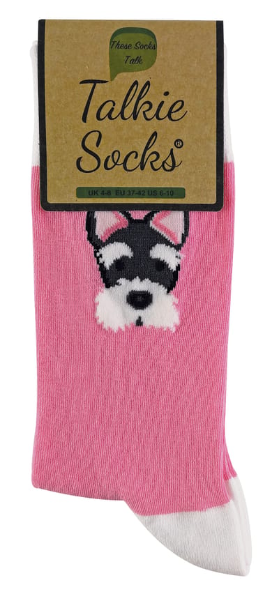 Nieuwigheid katoenen sokken met katten- en hondenpatroon - Scotty Dog