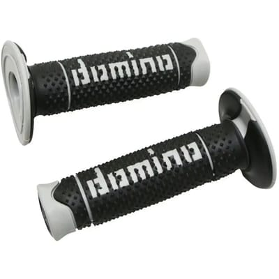 paar zwarte en grijze dominohandvatten a26041c5240a7-0 / dsh voor motorfiets Ø22/24mm