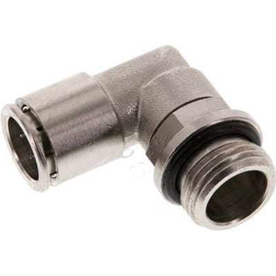 14mm x G1/2'' 90 graden L-verbinding Messing Insteekfitting Buitendraad Draaibaar NBR