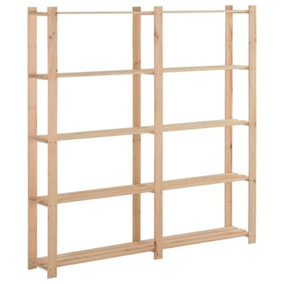 vidaXL - Opbergrek - 5-laags - 170x28,5x170 - cm - massief - grenenhout