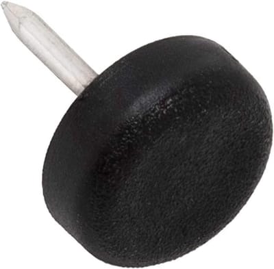 Kunststof Glijders - Meubel Glijders Pen - Vloer Beschermen - Met Spijker - 15 mm Diameter - Zwart