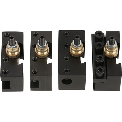 4 stuks Mini Draaibank Snelwissel Gereedschapshouder Kit Boorbeitel Draaien Plannen Houder Set