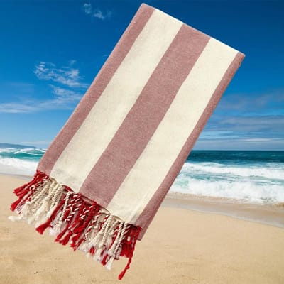 Kwast strandlaken met omwikkelde rand gestreept badlaken sneldrogend handdoek 100X180CM