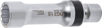 BGS Bougie kniedopsleutel twaalfkant met borgveer 3/8 18 mm
