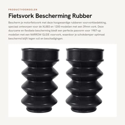 Dailygoods- Voorvorkbedekking 39mm - Rubber - Schokdemper Bescherming - Vork Bescherming - Slijtvast - Geschikt voor XL883/1200 - Vorkbescherming