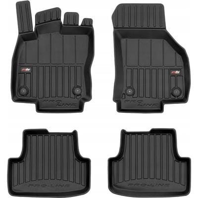 Frogum 3D Rubberen Vloermatten Set – Geschikt voor VOLKSWAGEN Golf VIII vanaf 2019 – Exclusief Mild Hybrid – 4-delig – TPE Premium Kwaliteit – Extra Hoge Rand 6 cm – Geurloos – Zwart