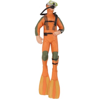Vissenkom Duiker Ornament Zwevend Simulatie Zwemhouding Duiker Aquarium Landschapsdecoratie Oranje oranje