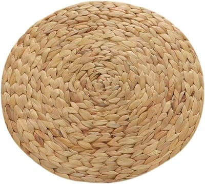 Placemats Set - Tafelonderleggers - Eettafel Beschermen - Geweven Jute - 8 Stuks 30cm - Kaki