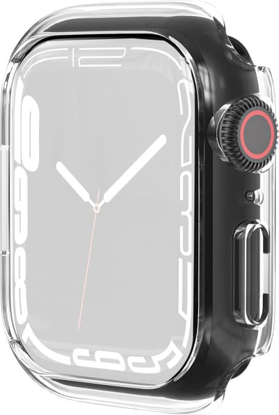 By Qubix - Apple Watch 41mm Hard case (open front) - Transparant - Geschikt voor Apple Watch 41mm hoesje - screenprotector - Bescherming iWatch - Bescherm hoesje