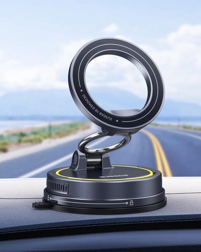 Flexibele Magnetische Telefoonhouder voor Auto met Zuignap, 720° Verstelbaar en Opvouwbaar voor iPhone en Smartphones