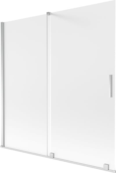 Mexen Velar douchewand 2-delig schuifbaar 160 x 150 cm, mat, chroom - 896-160-000-31-01